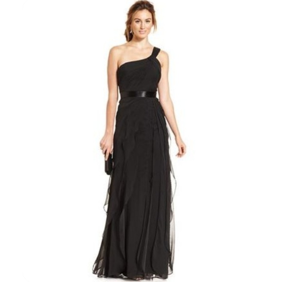 adrianna papell tiered chiffon dress